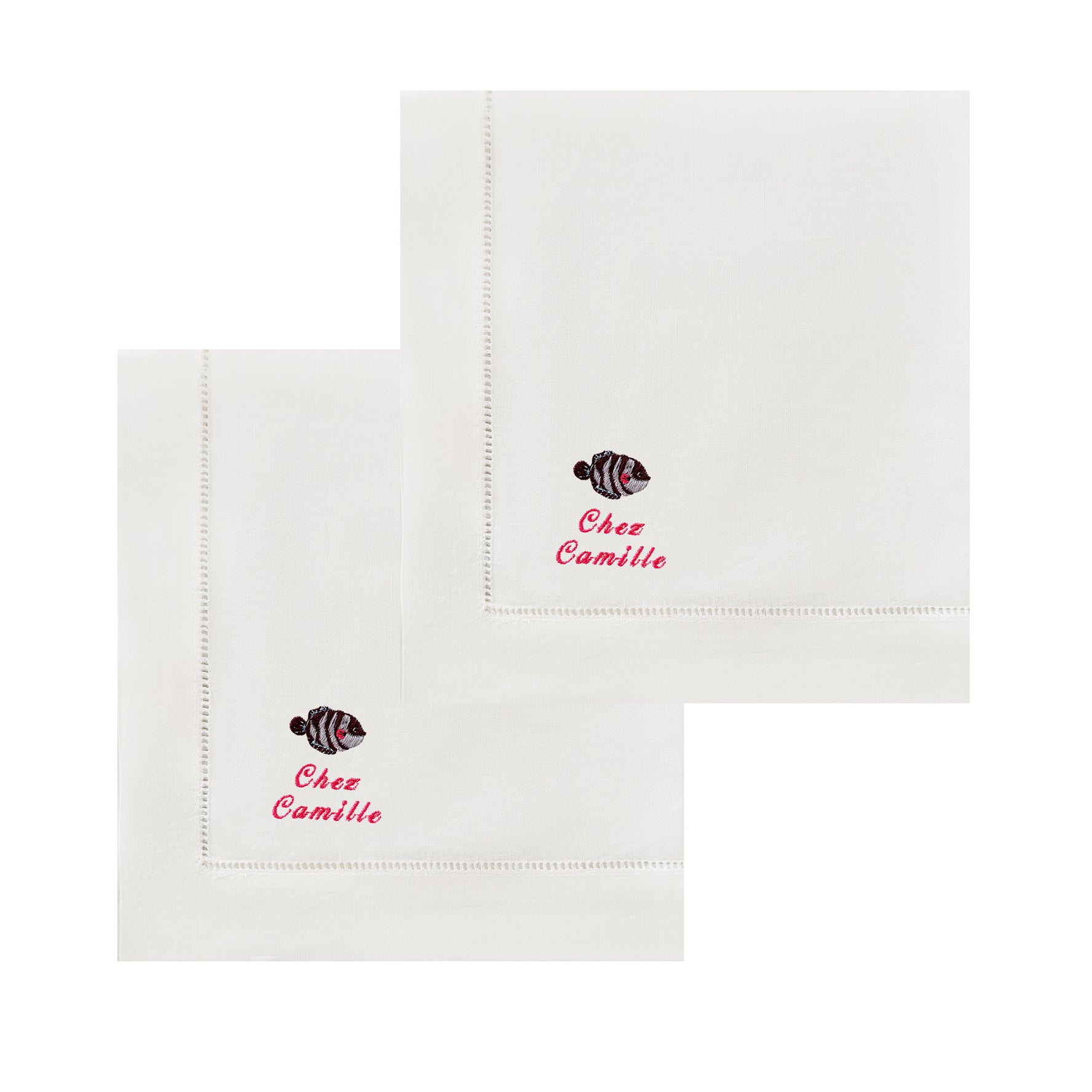 Embroidered Fish Napkins