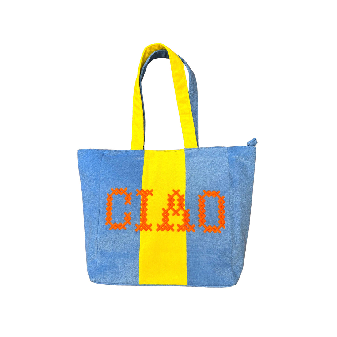 Terry Towel  Blue & Yellow Ciao Bag