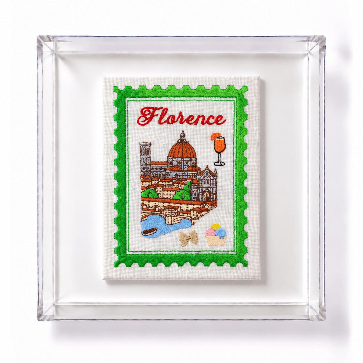 Florence Embroidered Stamp Artwork - Lillyloves