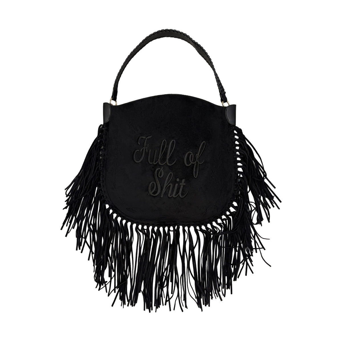 Full of Shit Black Tassel Handbag - Lillyloves