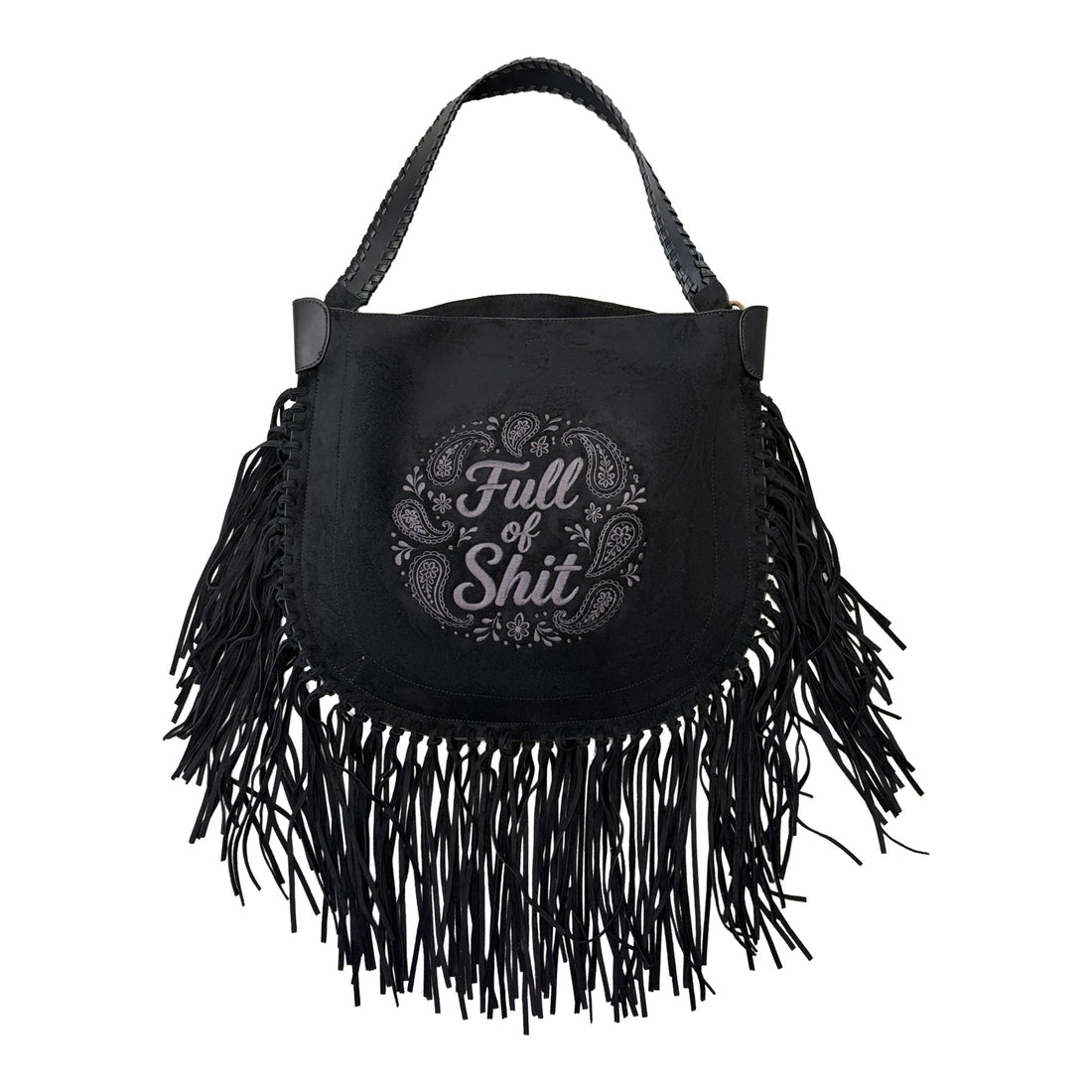 Full of Shit Paisley Black Tassel Handbag - Lillyloves