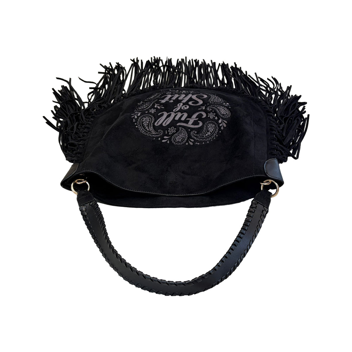 Full of Shit Paisley Black Tassel Handbag - Lillyloves