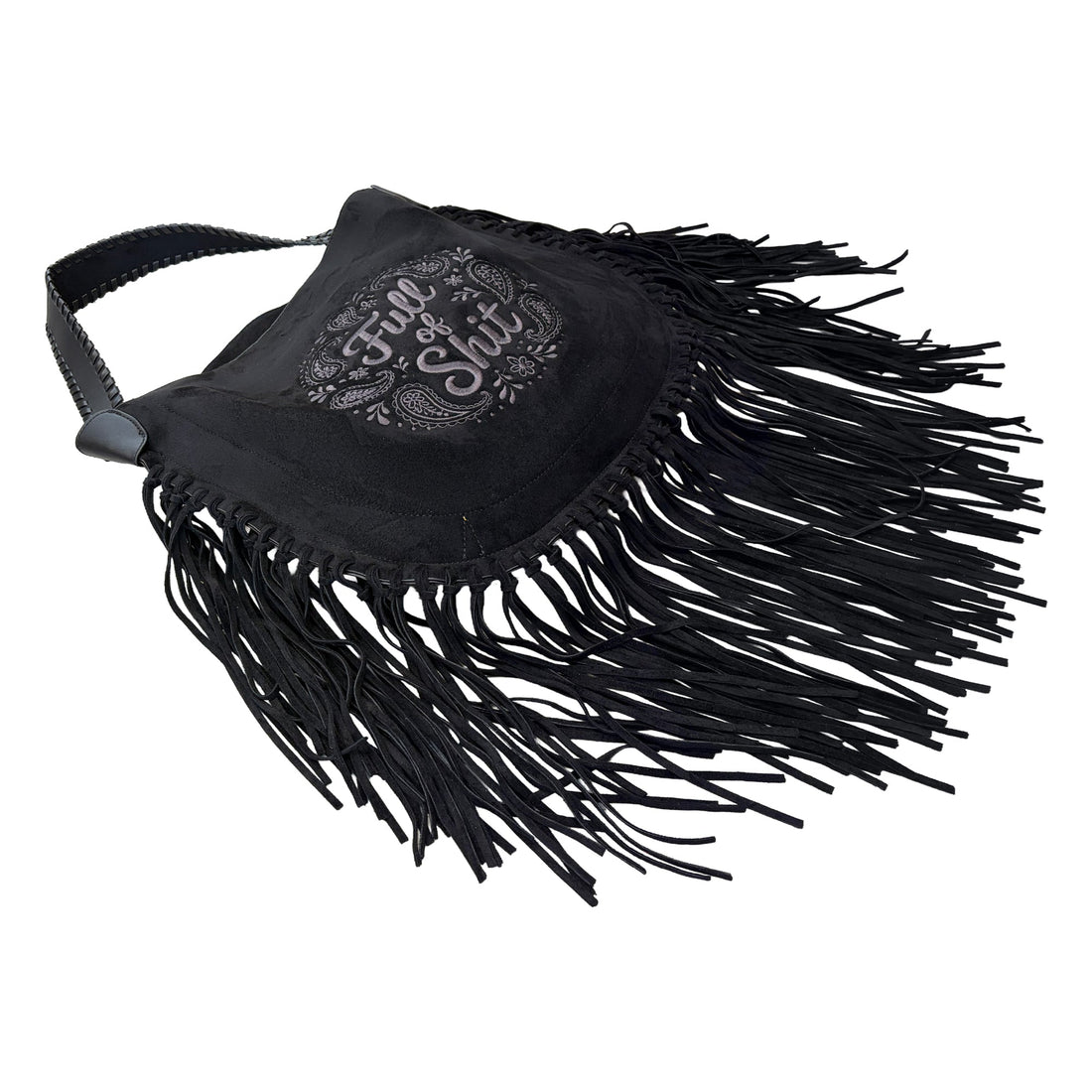 Full of Shit Paisley Black Tassel Handbag - Lillyloves
