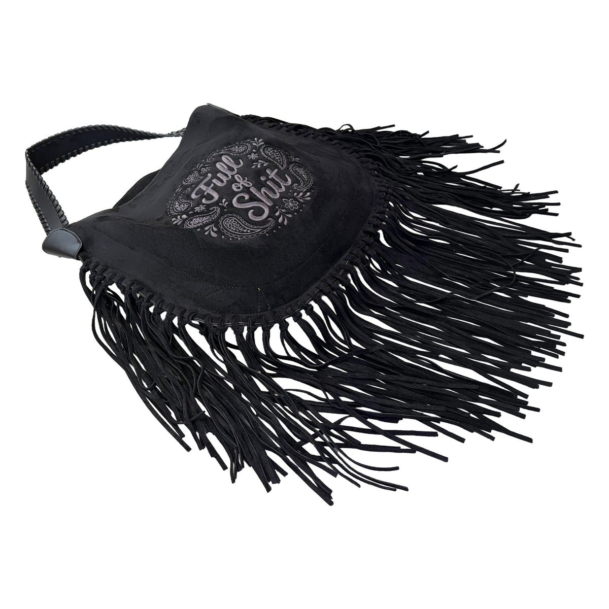 Full of Shit Paisley Black Tassel Handbag - Lillyloves