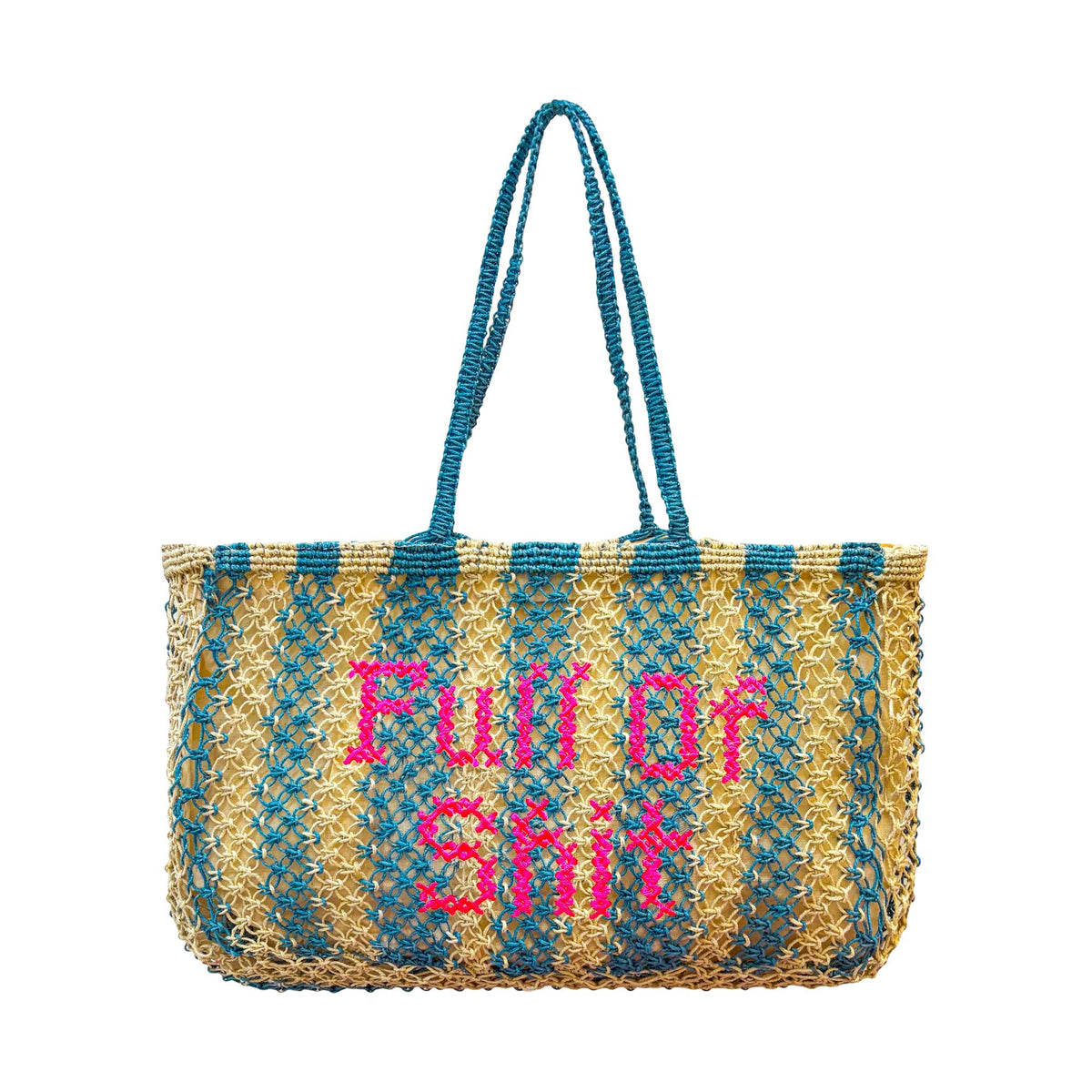 Full Of Shit Pink Jute Bag - Lillyloves