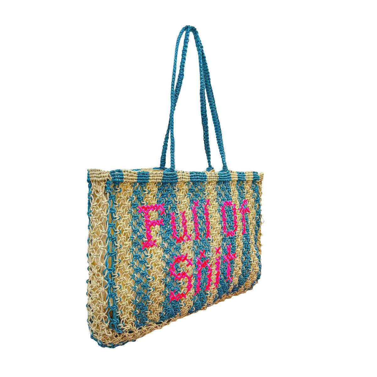 Full Of Shit Pink Jute Bag - Lillyloves