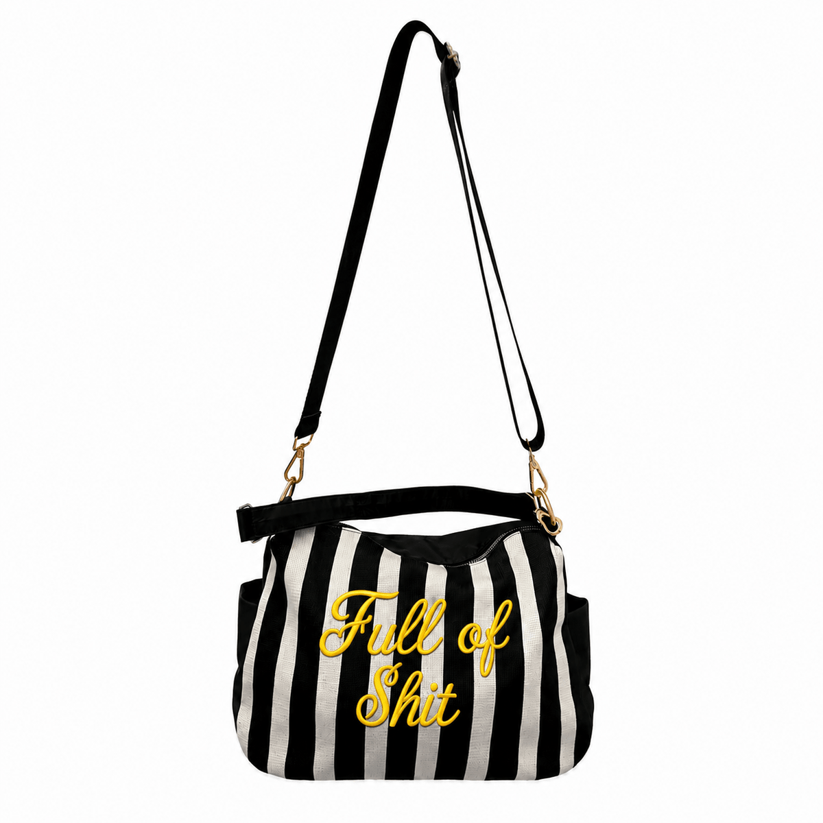 Full Of Shit Stripe Shoulder Bag - Lillyloves