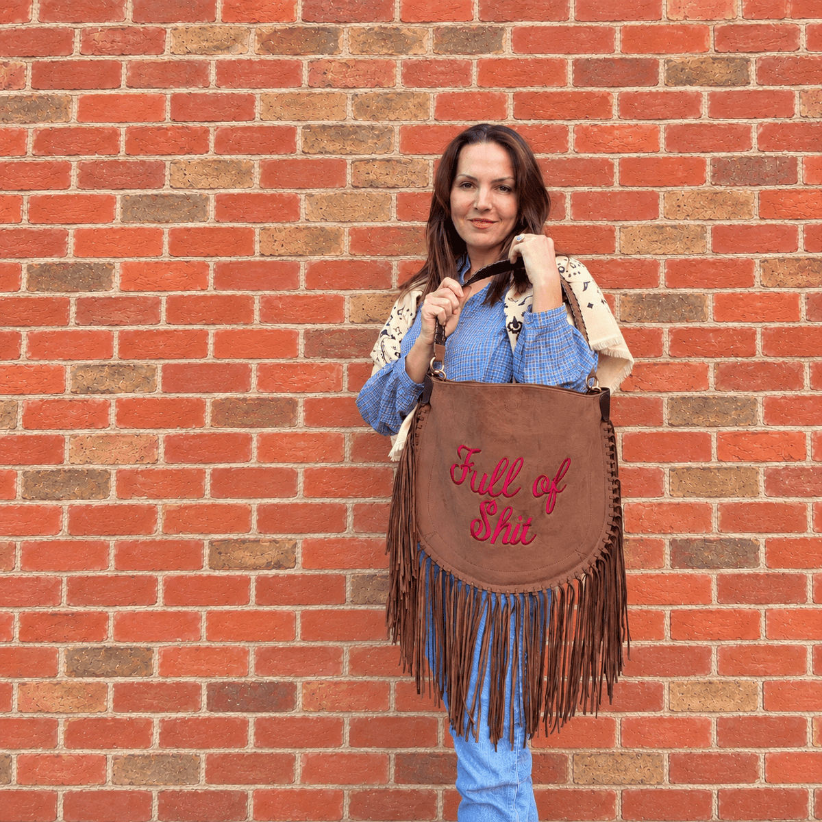 Full of Shit Tan Tassel Handbag - Lillyloves