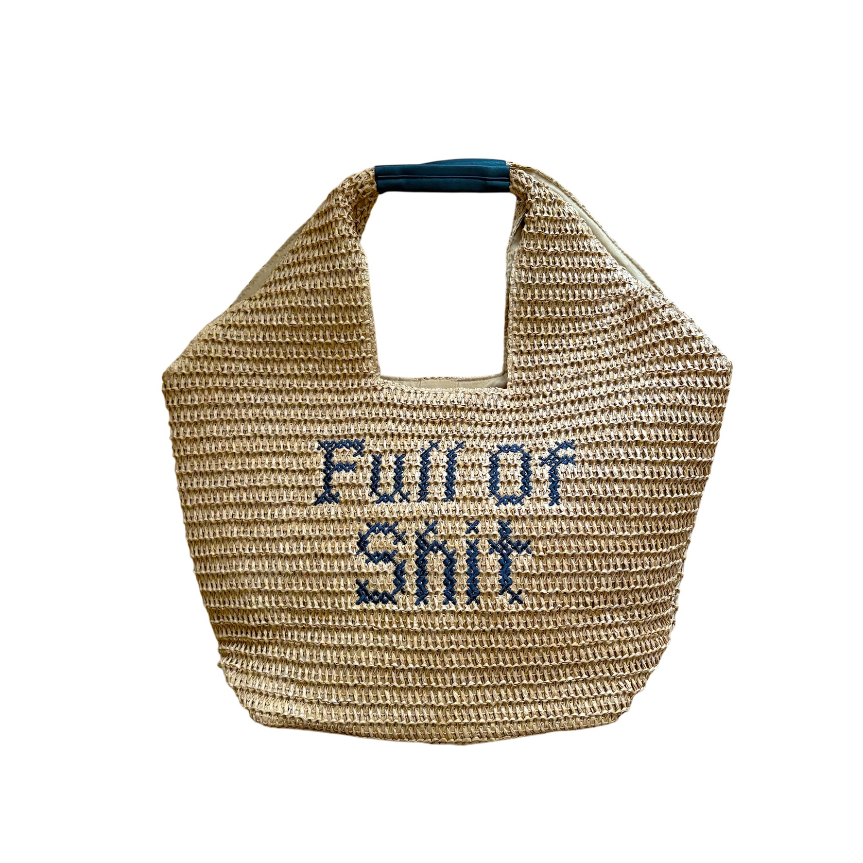 FULL OF SHIT Oversized Camel Beach Bag