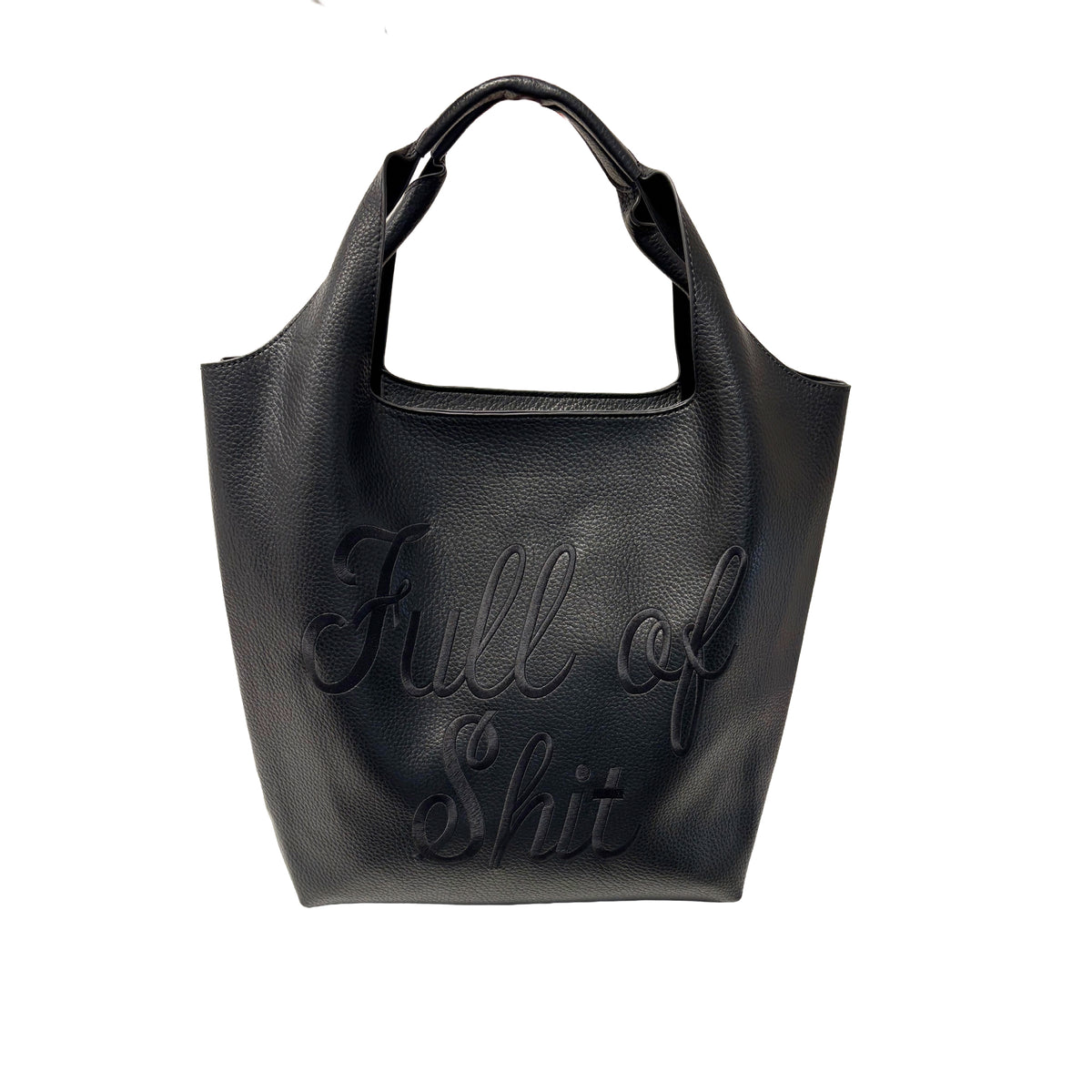 Subtle Full of Shit Black Bucket Bag