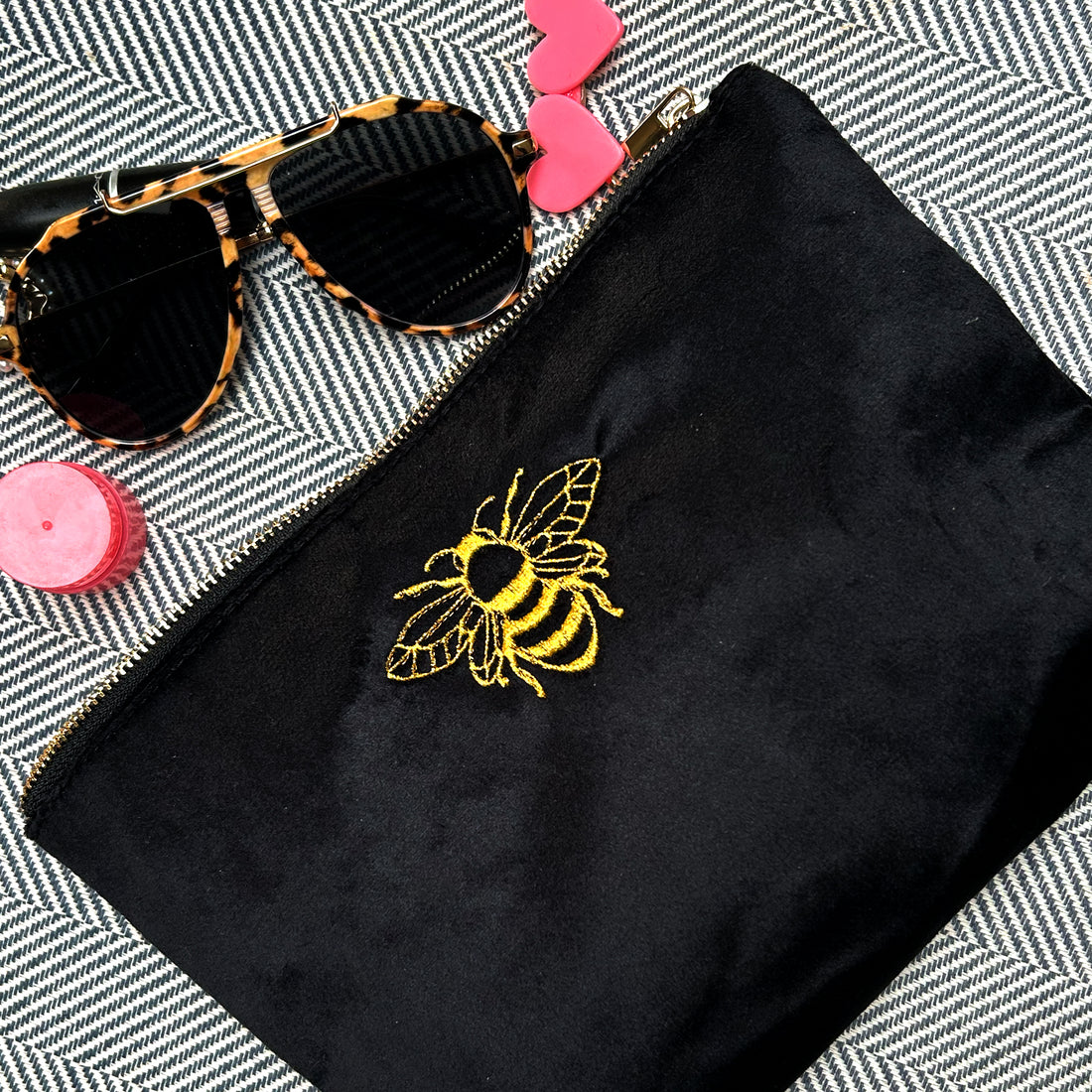 Bee Velvet Pouch