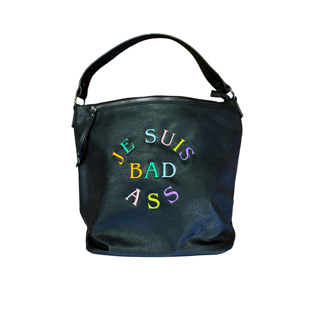 Je Suis Badass Black Slouchey Bag