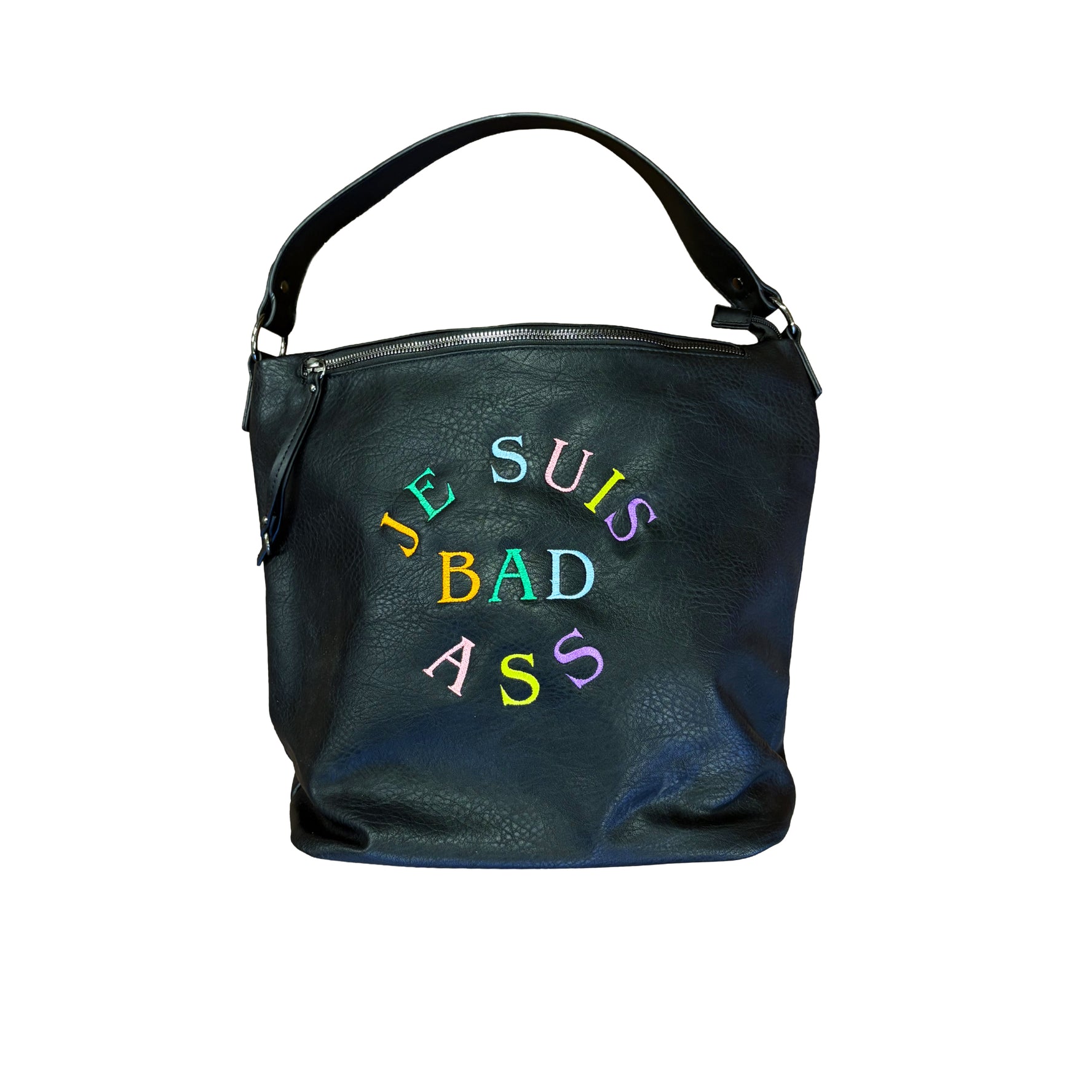 Je Suis Badass Black Slouchey Bag