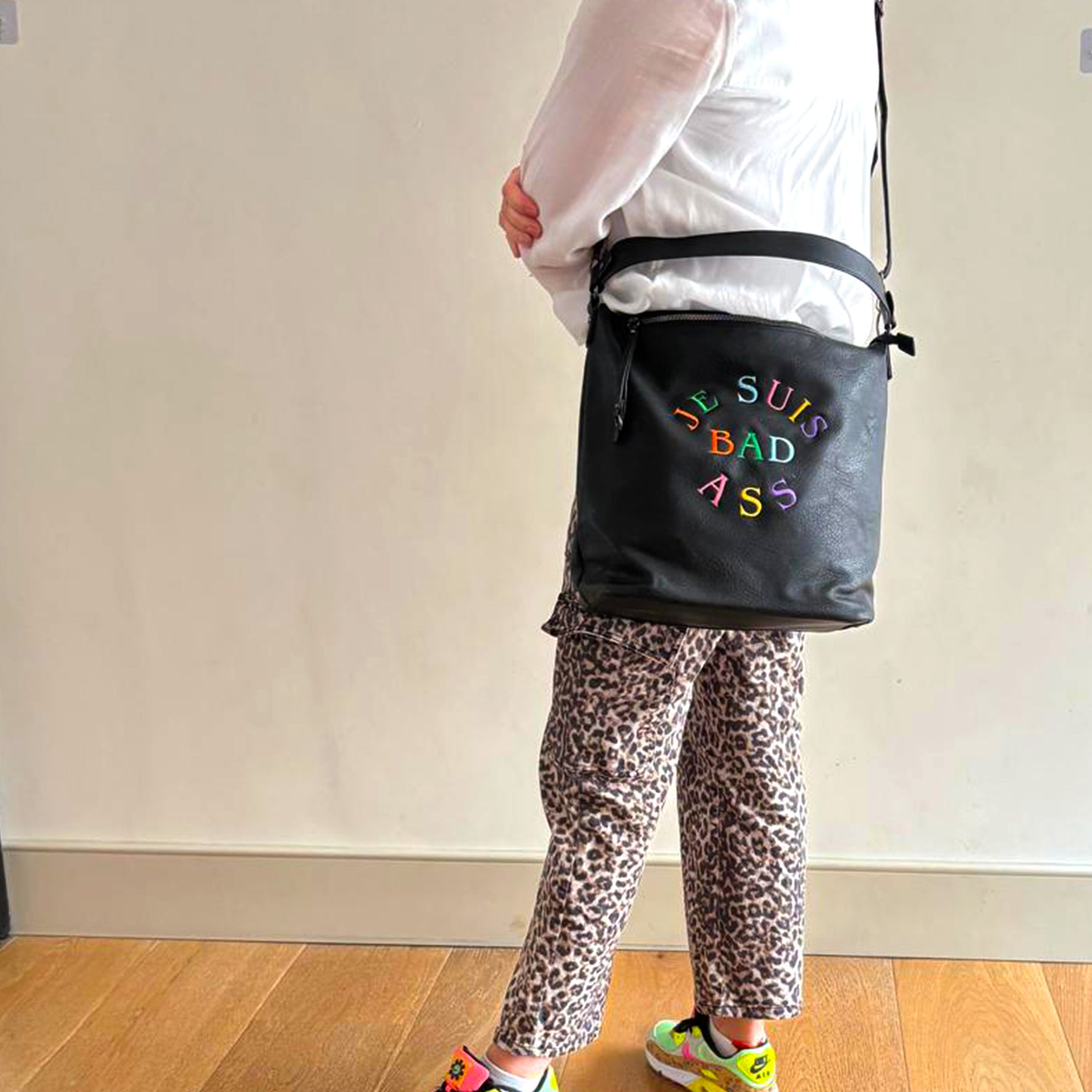 Je Suis Badass Black Slouchey Bag