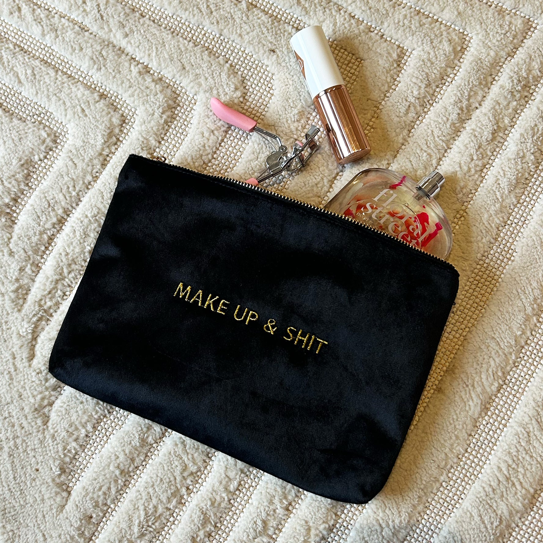 Make Up & Shit Velvet Pouch