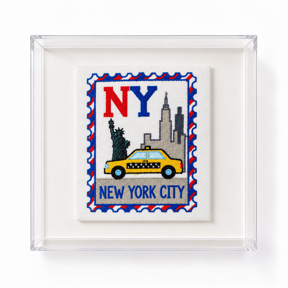 NY Yellow Taxi Embroidered Stamp - Lillyloves