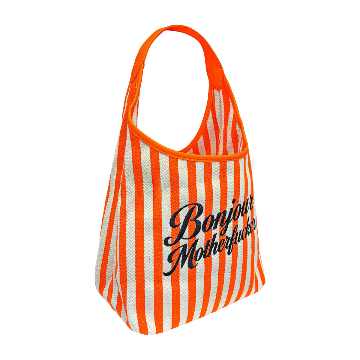 Orange Bonjour Motherfuckers Tote Bag - Lillyloves