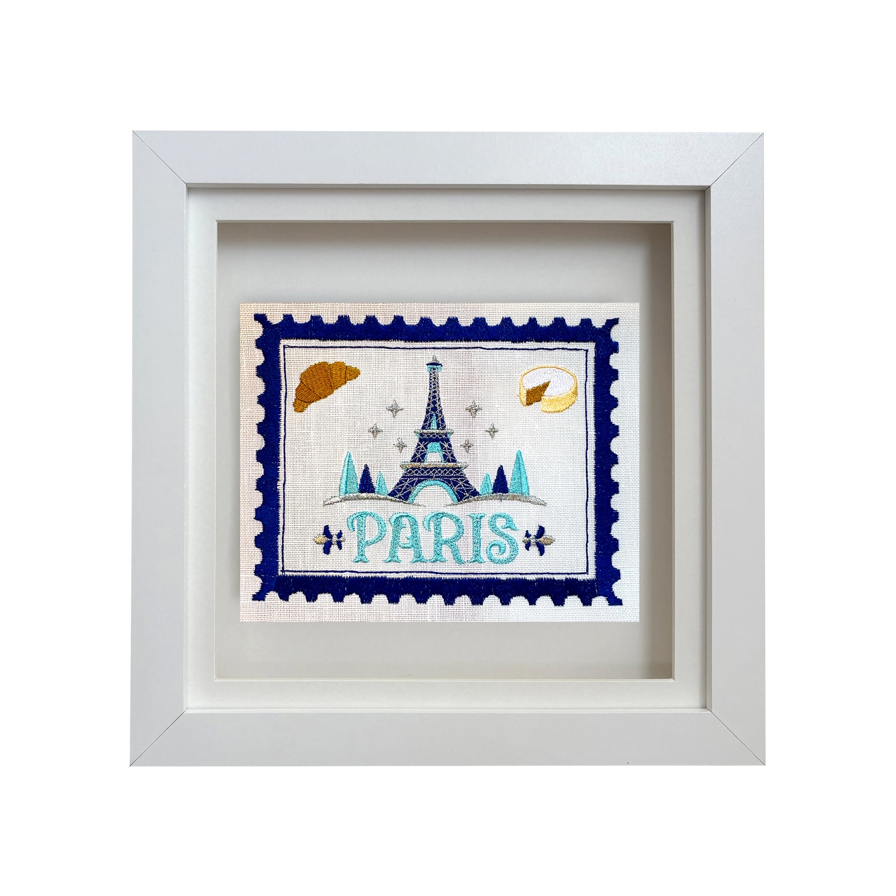 Paris Embroidered Stamp