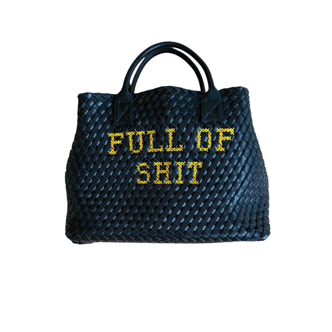 Vegan FULL OF SHIT woven Handbag