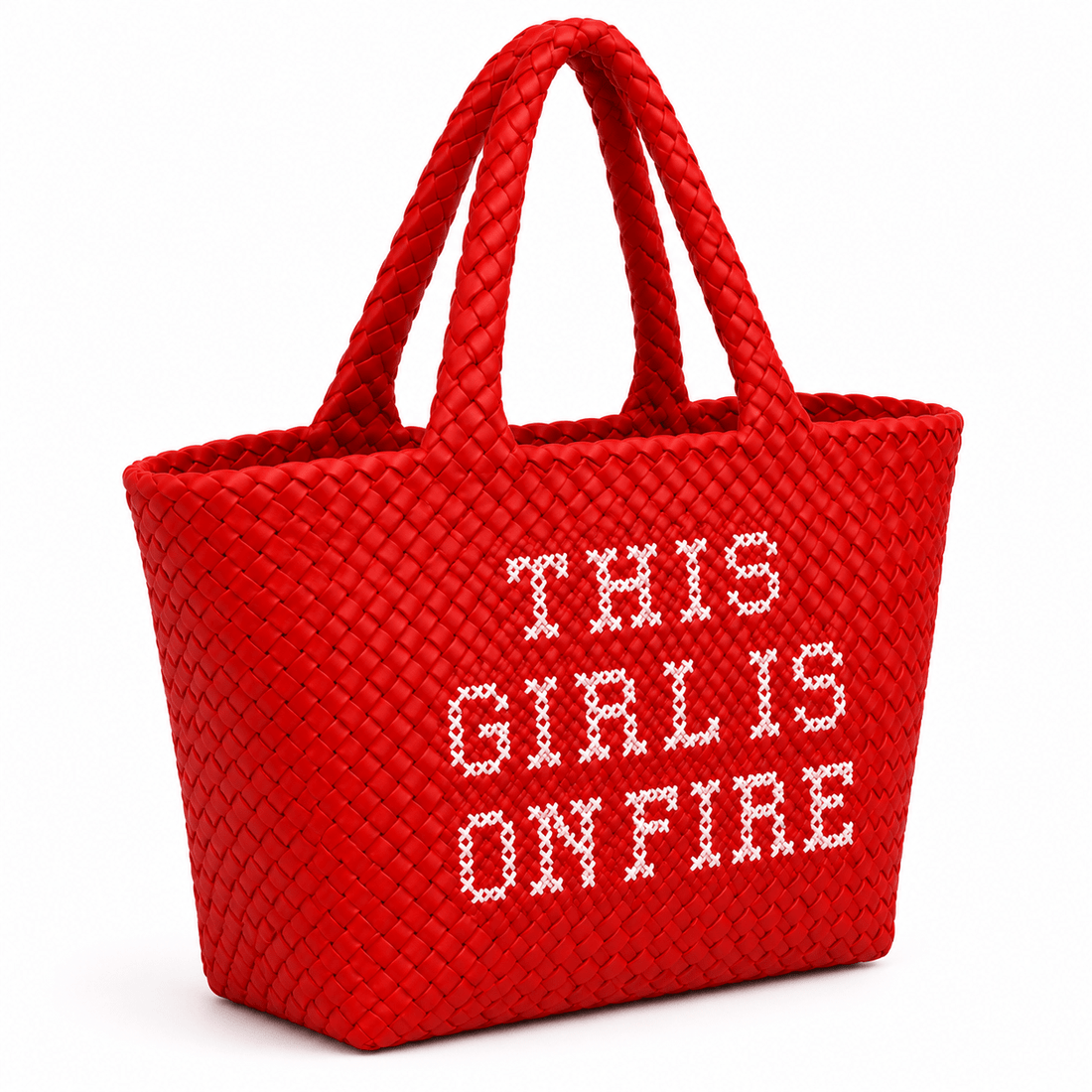 Red This Girl is on Fire Handbag - Lillyloves
