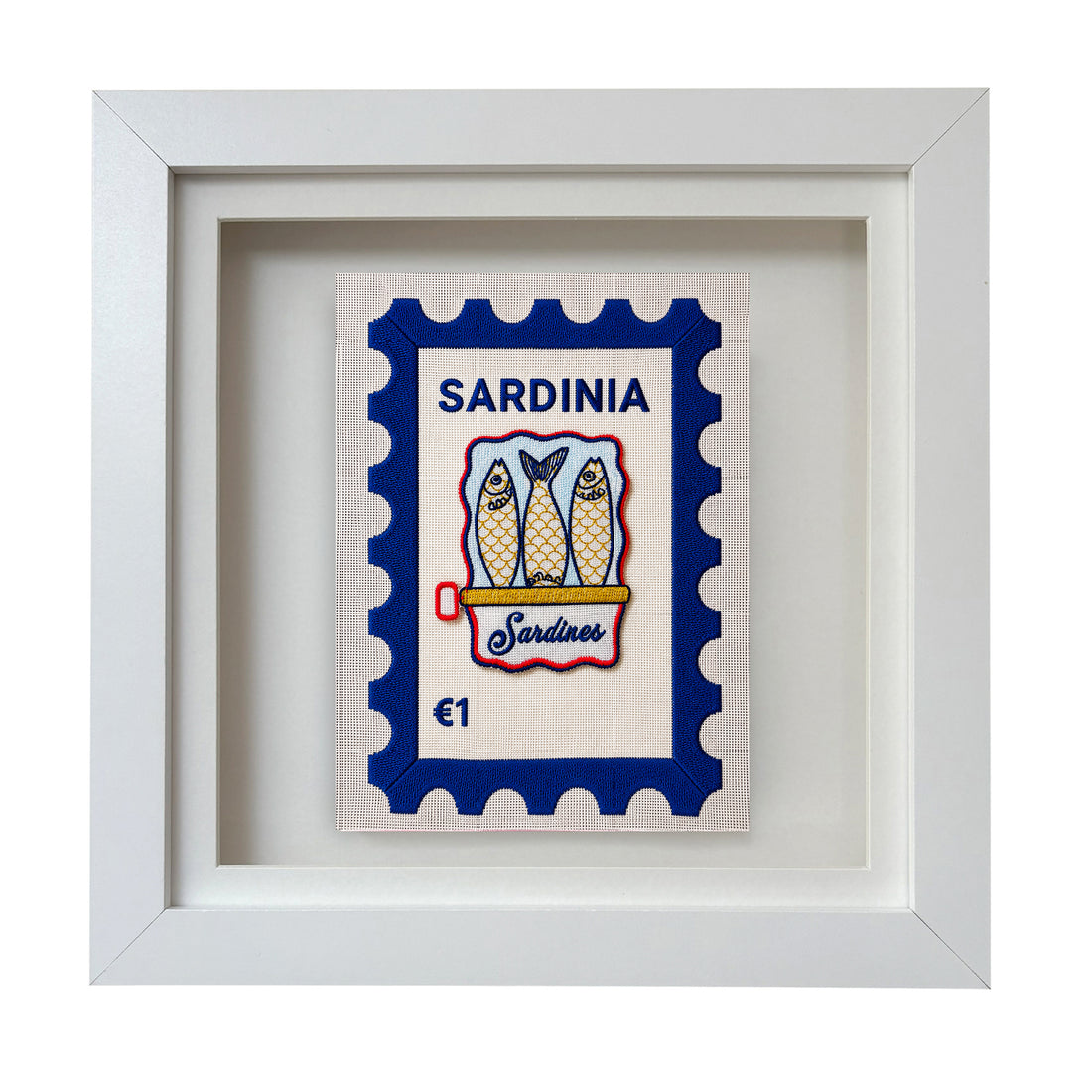 Sardinia Embroidered Stamp Artwork