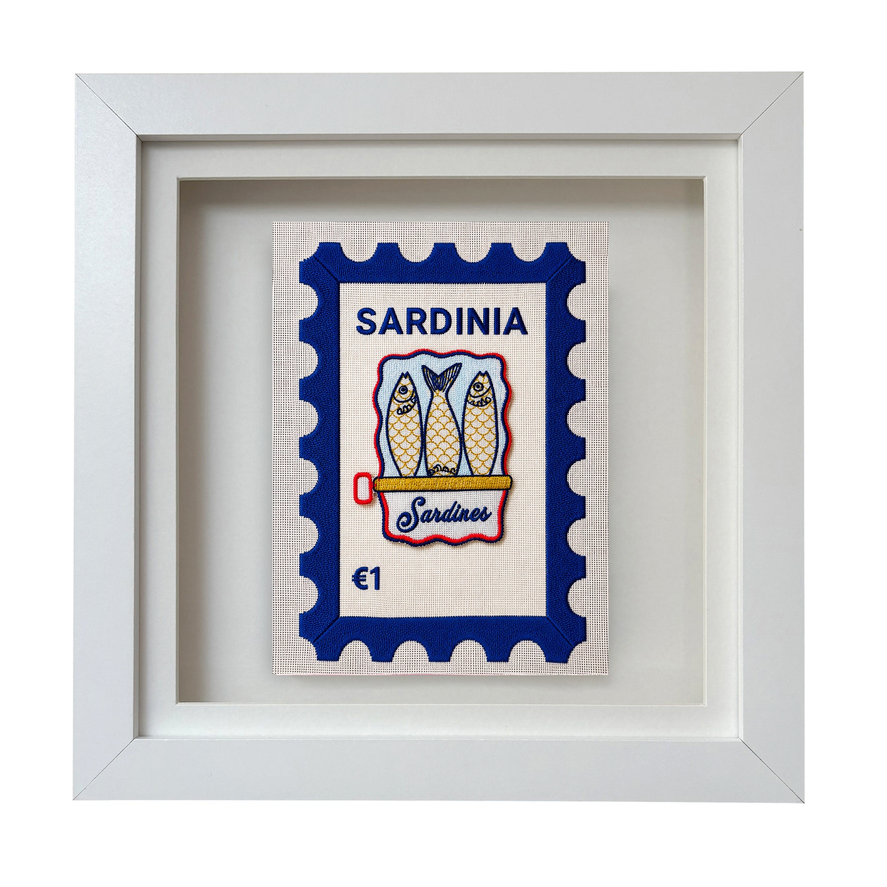 Sardinia Embroidered Stamp Artwork