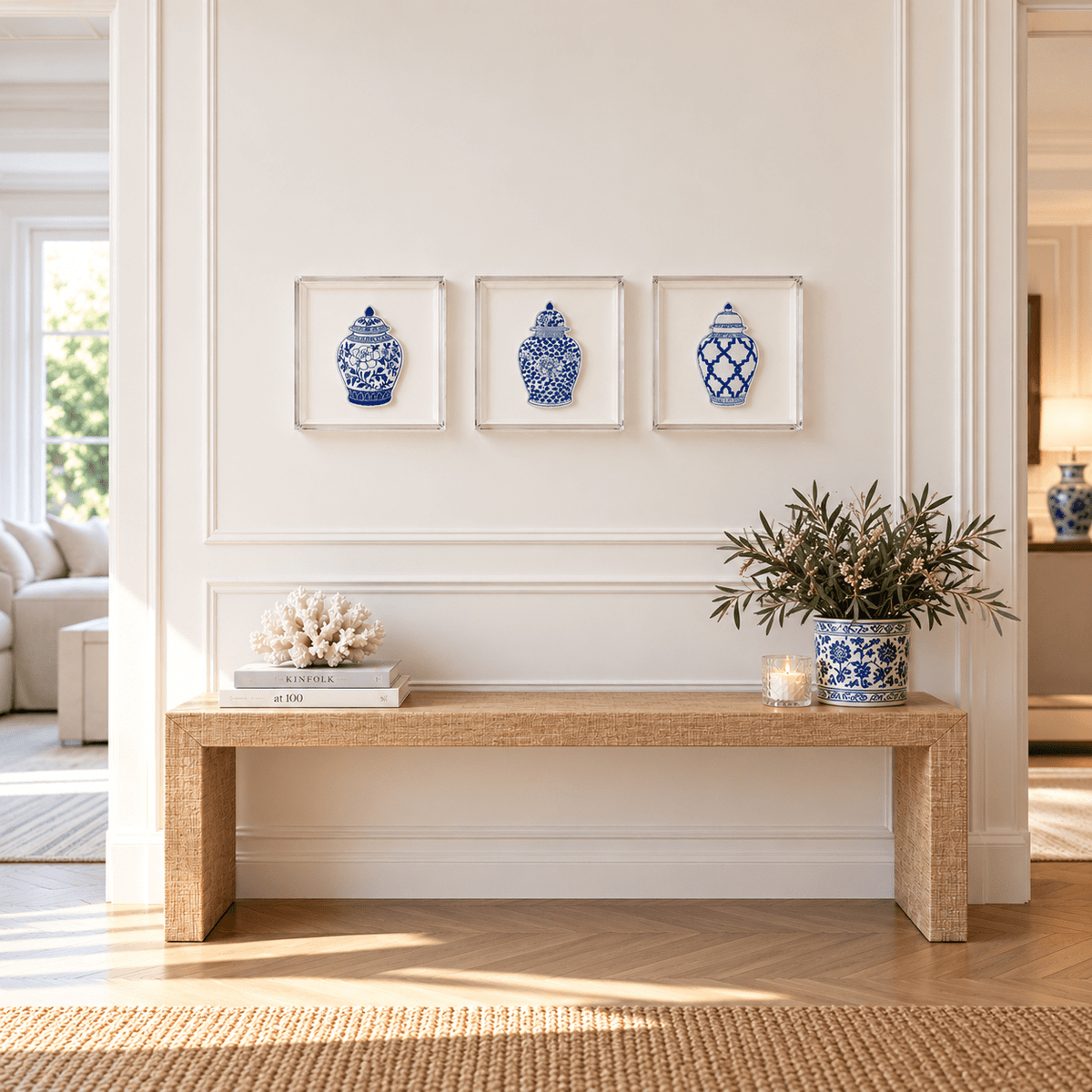 Set Of Ginger Jars Embroidered Artwork - Lillyloves