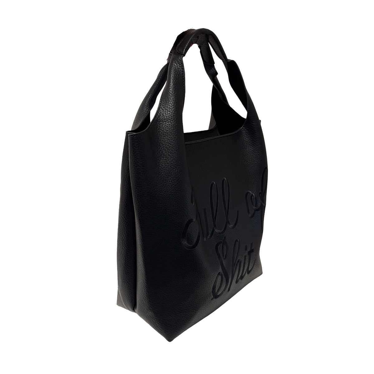 Subtle Full of Shit Black Bucket Bag