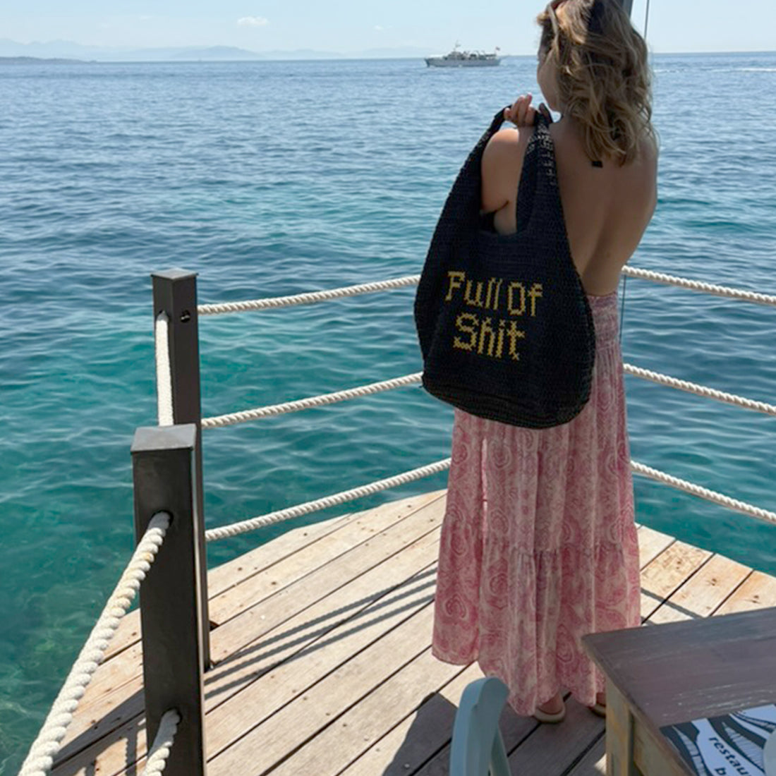 FULL OF SHIT Oversized Beach Bag