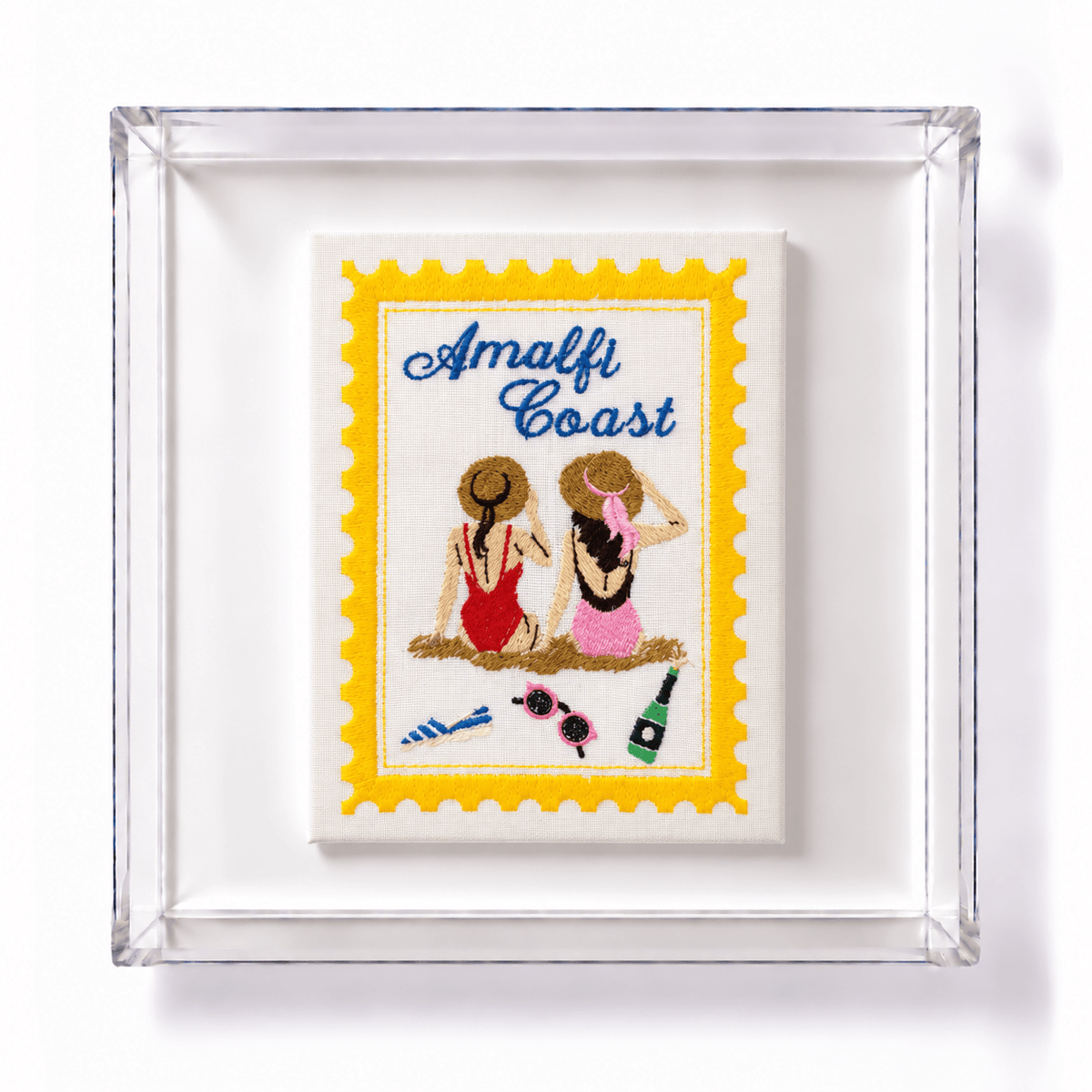 The Amalfi Coast Embroidered Stamp - Lillyloves