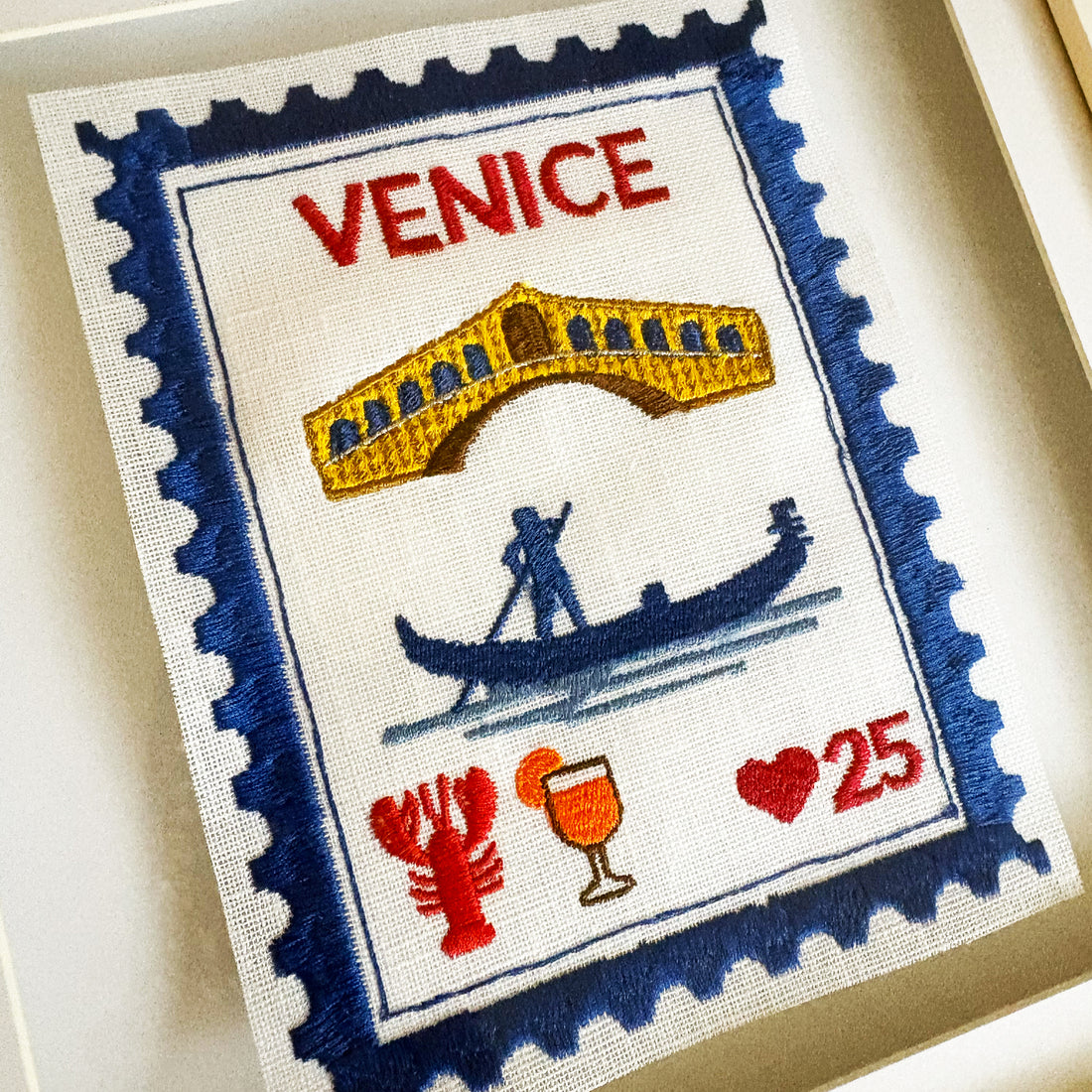 Venice Embroidered Stamp