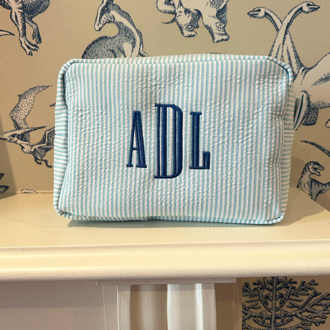 Personalised monogramed make up bag