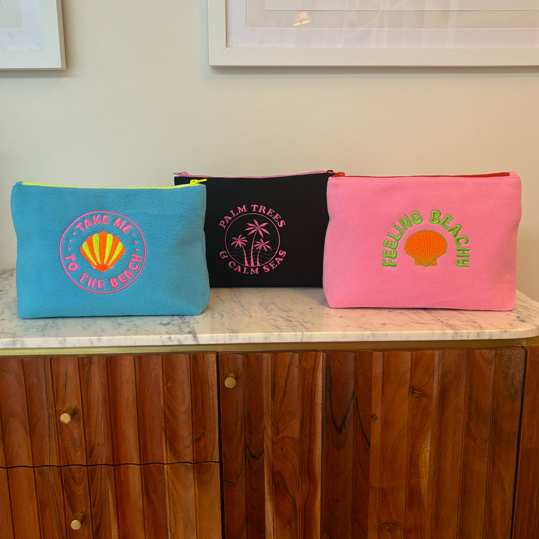 Take Me To The Beach Plush Travel Bags