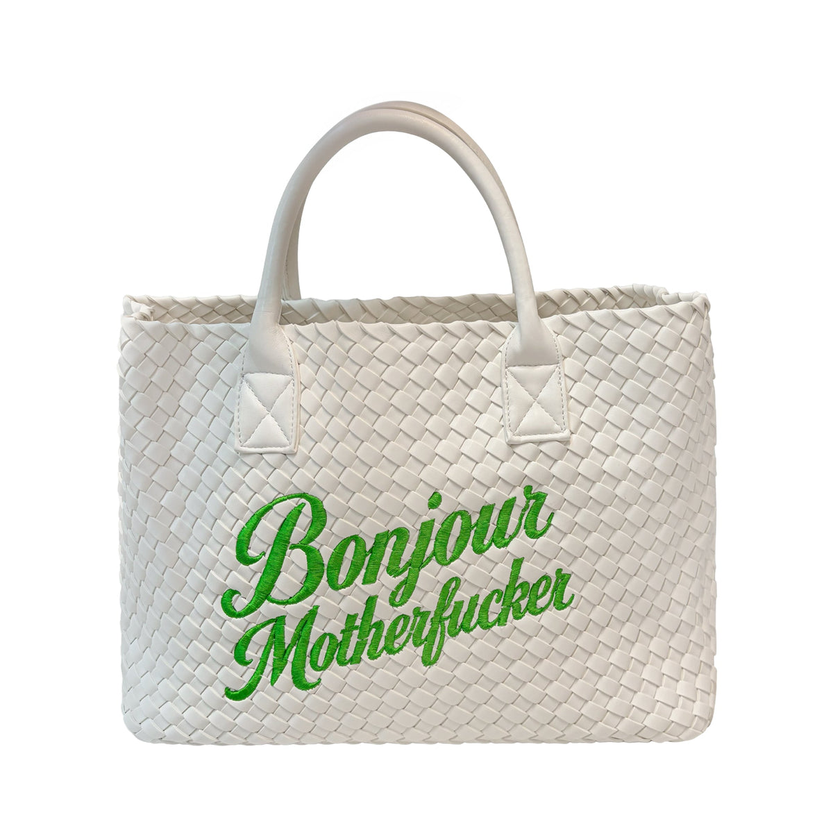 White Bonjour Motherfucker Bag - Lillyloves