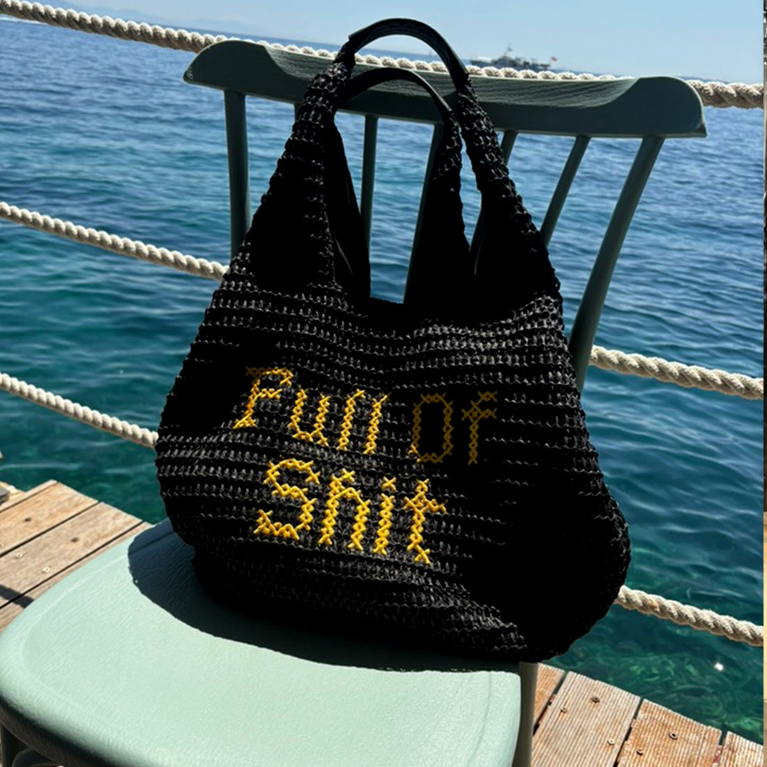 FULL OF SHIT Oversized Beach Bag