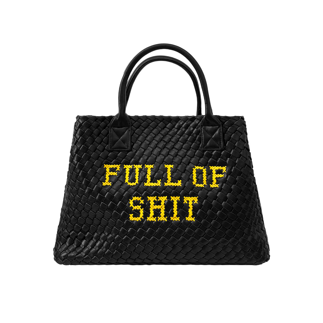 Vegan FULL OF SHIT Woven Handbag