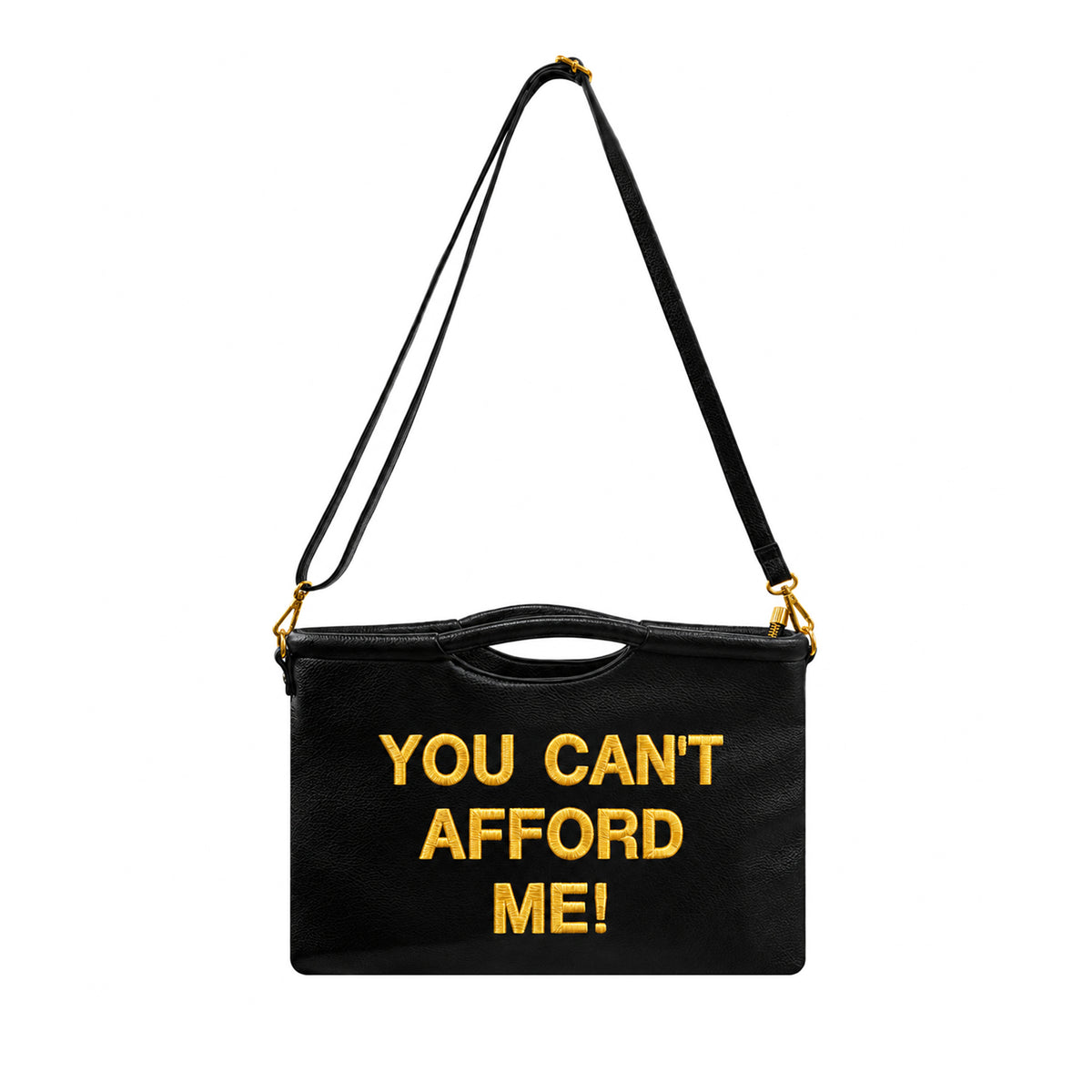 You Can't Afford Me Vegan Leather Clutch